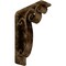 Ekena Millwork Avery Wrought Iron Bracket, (Triple center brace), Antiqued Brass 2"W x 5 1/2"D x 8"H BKTM02X05X08TAVABS - alternate 1